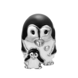 S925 ALE Mom & Baby Penguin Charm